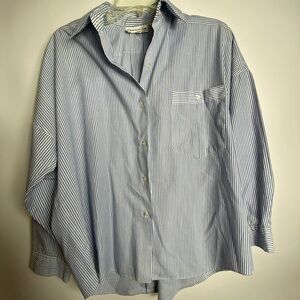 Oscar De La Renta Womens Blouse Sz 6 Striped